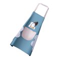 thumbnail image 4 of Apron PVC Pocket Adjustable Apron Waterproof Oil-proof Apron Waterproof Apron Apron Pocket Apron Adjustable Oil-proof Bib Kitchen Accessory, Type 1, Lake Blue, 4 of 8