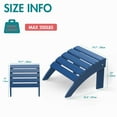 thumbnail image 3 of Hidpriva Outdoor Adirondack Ottoman, HDPE Weather Resistant Folding Footstool for Patio Pool Porch Lawn, Blue, 3 of 7