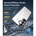 thumbnail image 4 of KOMI for Samsung Galaxy S25-Plus Case: Military Grade Drop Protection Anti Yellowing Cell Phone Cover - Rugged Shockproof Protective Bumper Transparent Cases Black, 4 of 5