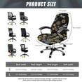 thumbnail image 6 of FKELYI Office Chair Cover Dust-Proof Swivel Chair Protective Slipcover Bohemian Floral Dragonfly Print Stretchable Boss Chair Cover for Office Home Decoration, Small, 6 of 6