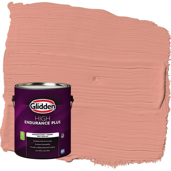 Glidden HEP Holland Tile / Red Semi-Gloss Interior Paint with Primer, 1 Gallon