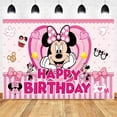 thumbnail image 2 of Minnie Birthday Party Banner,5 x 3ft Elsa Photography Background Vinyl Wall Decorations Supplies for Kids Boys Toddlers, 2 of 3