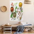 thumbnail image 2 of Colorful Tapestry, Various Herbs Spices and Dried Foods Culinary Theme Image Top View, Wall Hanging for Bedroom Living Room Dorm Decor, 40W X 60L Inches, Off White and Multicolor, by Ambesonne, 2 of 5