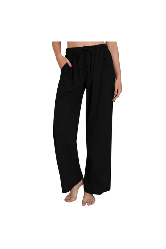 Summer Pants for Women Woman for Work Pangs Dress Pants Short Women Stretch 59 Leggings Casual with Pockets Modern Work Pursuit Fitted Brocade Summer Black XL