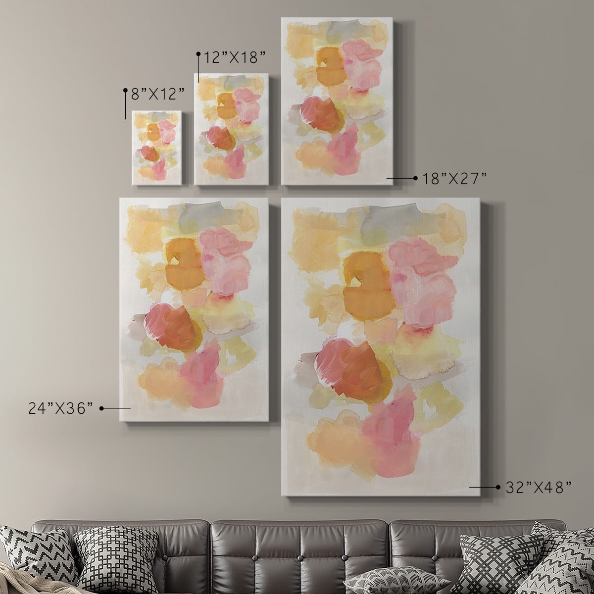 Warm Petals II Premium Gallery Wrapped Canvas - Ready to Hang