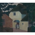 thumbnail image 2 of Robert Polhill Bevan 14x12 Black Ornate Wood Framed Double Matted Museum Art Print Titled: The Caller at the Mill (1918 to 1919), 2 of 5