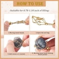 thumbnail image 4 of Monebena 3Pcs Handmade Crystal Necklace Holder Adjustable Empty Crystal Stone Holder Necklace Crystal Pendant Necklace Chain for Jewelry DIY, 4 of 12