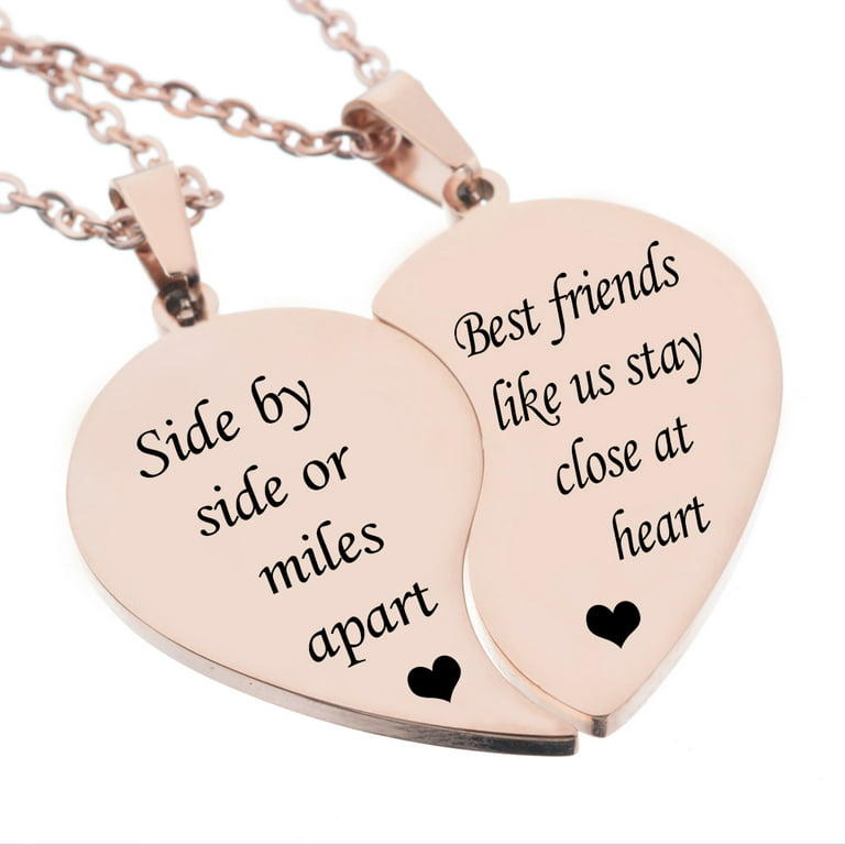Set of 3 friend necklaces - Friendship necklaces 3 friend gift, Friend –  Little Happies Co