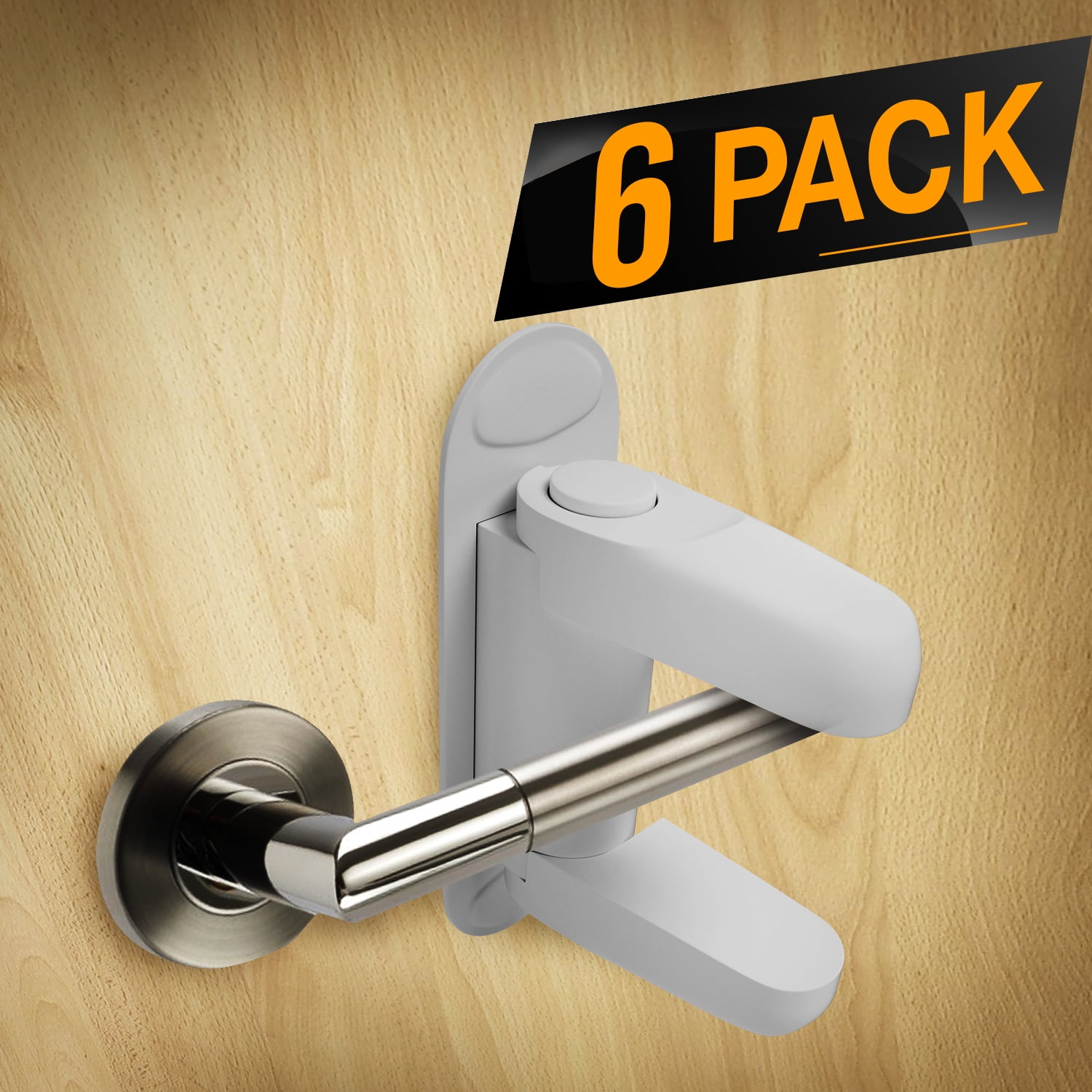 Child//Pets Proof Door Handle Lock with 3M Adhesive Child Safety Locks by AIRSPO Door Lever Lock 2 Pack