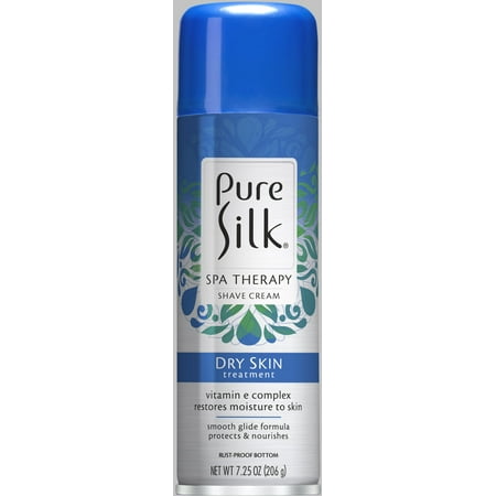 Pure Silk Dry Skin Treatment Spa Therapy Shave Cream for Women, 7.25 ounces