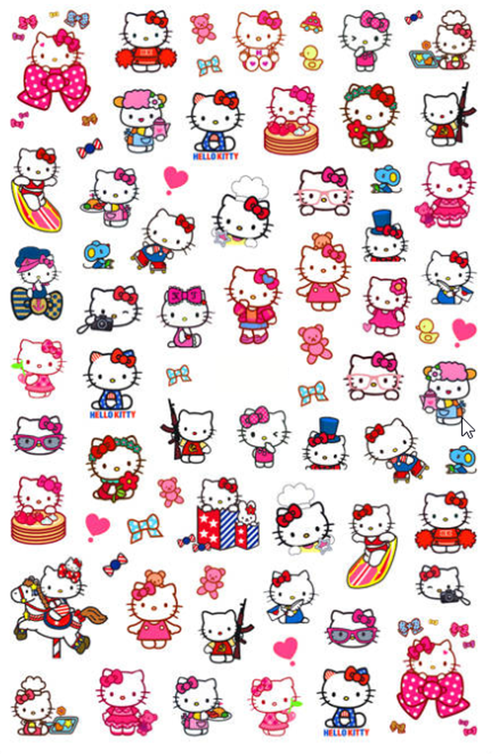 Hello Kitty Nail Stickers Over 50 cute stickers designs featuring
