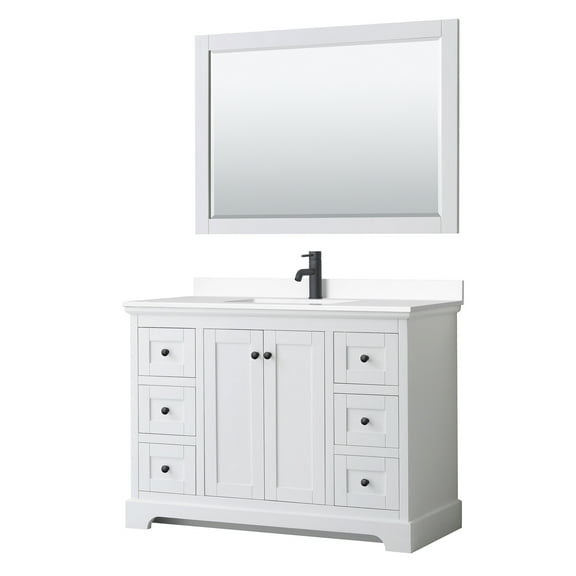 Wyndham Collection Wcv232348s-Vca-M46 Avery 48" Free Standing Single Basin Vanity Set -