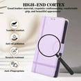 thumbnail image 6 of Allytechgroup Galaxy A25 5G Case Wallet with Cards Slots +Makeup Mirror + Hand Wrist + Crossybody Shoulder Strap, RFID Blocking Flip Stand Anti-Scrartch Retro Case for Samsung Galaxy A25 5G,Purple, 6 of 8