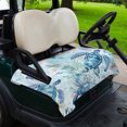 thumbnail image 2 of Golf Cart Seat Covers for 2 Seater,Blue Coastal Turtle Soft Microfiber Cart Seat Towel Blanket,Summer Beach Coral Nautical Absorbent Breathable Non Slip Bench Seats Protector for Golf Course 51"x31", 2 of 9