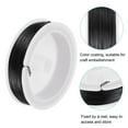 thumbnail image 4 of Uxcell 131 Feet Flexible Paddle Florist Wire 0.5mm Beading Wire Metal Floral Stem Wire Black 2 Rolls, 4 of 6