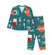 thumbnail image 1 of Balery Medical Elements Conjunto de Pijama con Estampado para Mujer, Conjunto de Dos Piezas con Manga Larga, Ropa de Dormir Suave con Bolsillos, Pijamas Cómodos-Small, 1 of 7
