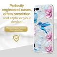 thumbnail image 2 of Case Yard iPhone-8-Plus Case Clear Soft & Flexible TPU Ultra Low Profile Slim Fit Thin Shockproof Transparent Bumper Protective Cover Drop Protective Cell Phone Cases (Summer Hummingbird), 2 of 8