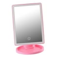 thumbnail image 4 of Espejo de maquillaje con luces LED, recargable por USB, rotación de 180  degree, Control , espejo cosmético para afeitarse, tocador, regalo para niñas , Rosado Sunnimix  espejo para maquillarse, 4 of 8