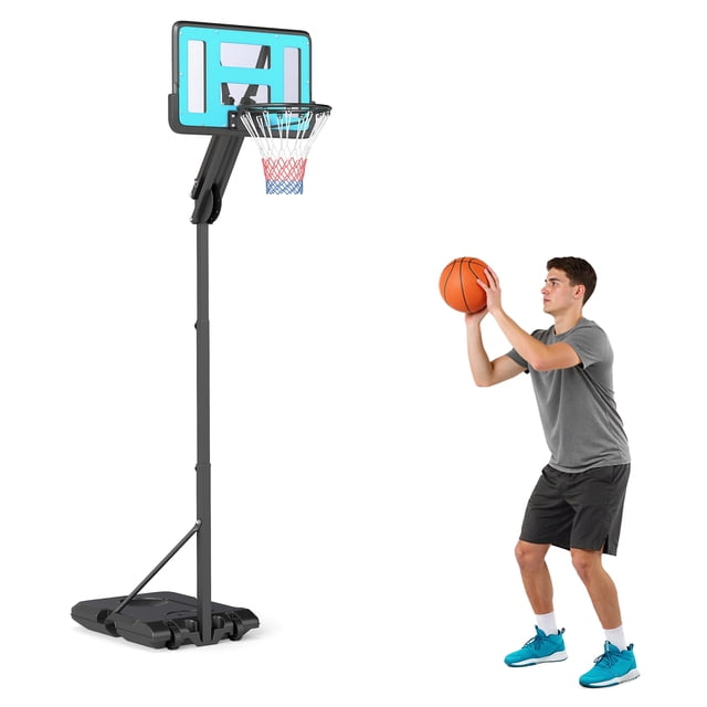 Soozier Basketball Hoop Basketball Hoop and Stand with Weighted Base, Black