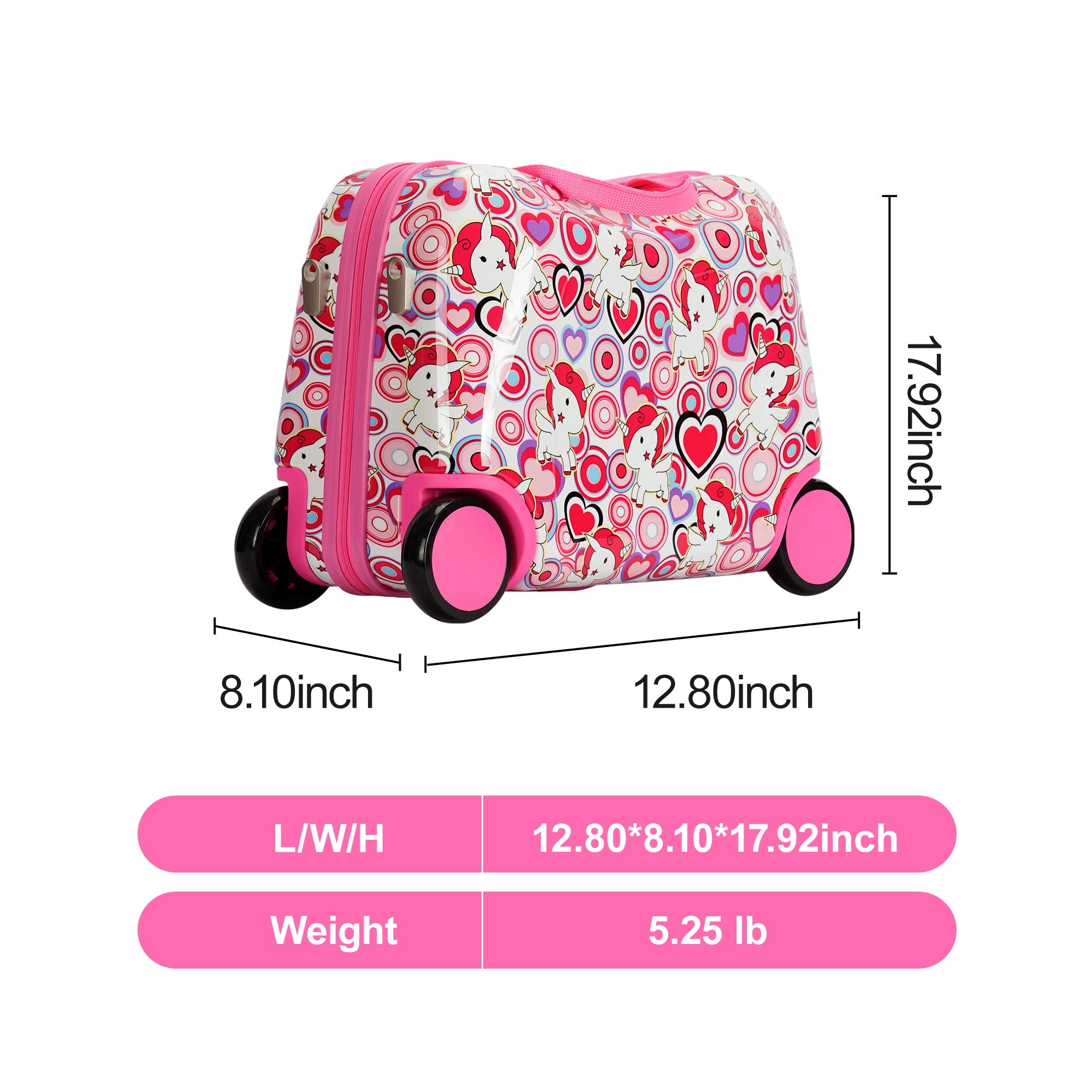 Ginza Travel 16 inch Kids Luggage Children's Trolley Case 4 Wheeled Rolling Suitcase  Luggage 