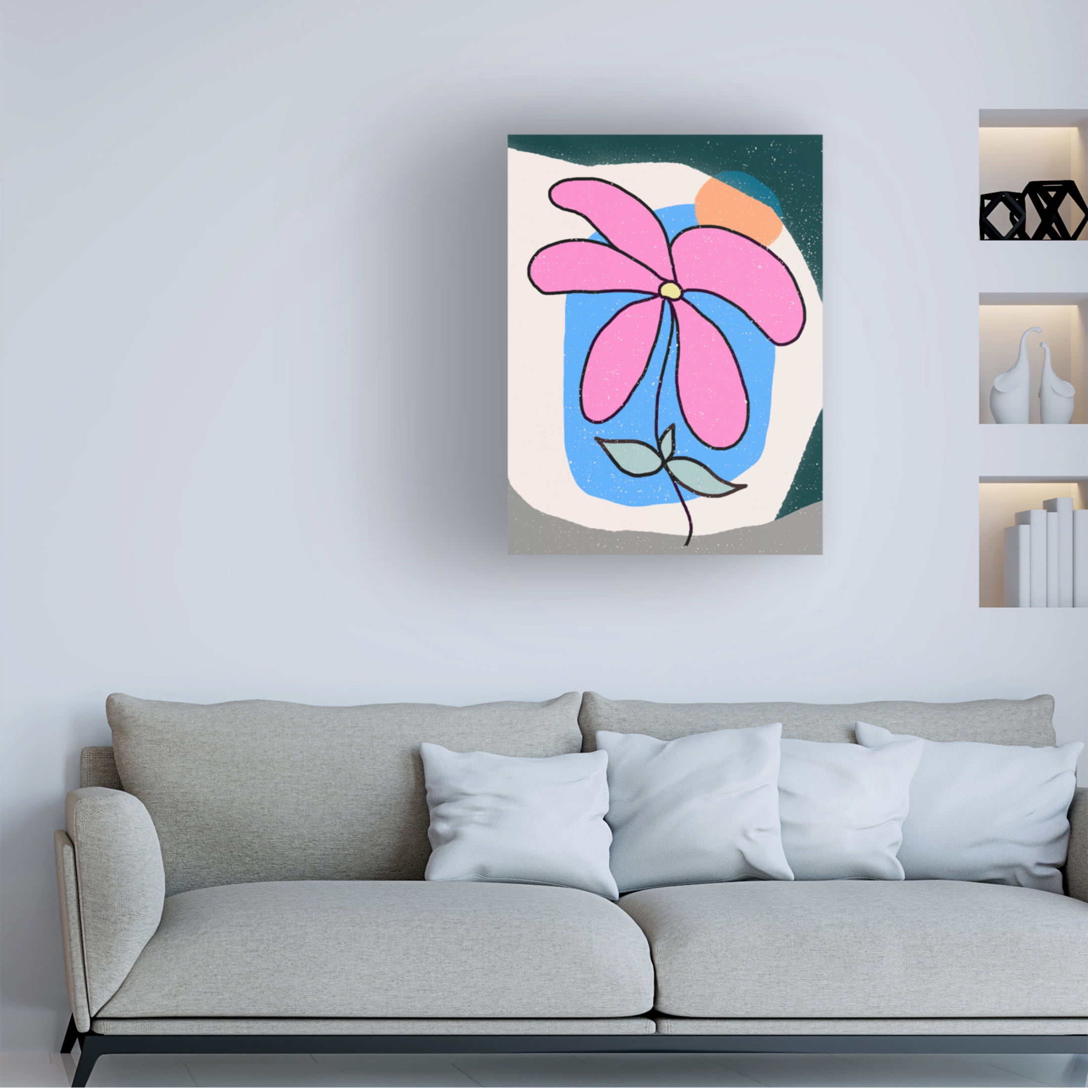 Trademark Fine Art Aylin Demir  Pink Flower Canvas Wall Art