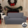 thumbnail image 2 of Easy-Going Jacquard Stretch Sofa Slipcover Non Slip Couch Cover, Loveseat Size, Gray, 2 of 7