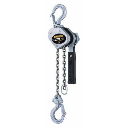 HARRINGTON LX005-15 Lever Chain Hoist, 1000 lb. Load Capacity, 15 ft. Hoist Lift