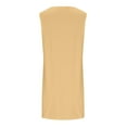 thumbnail image 4 of ZQUUVOU Women's Sleeveless Bodycon Halter High Neck Midi Dress Thigh High Slit Cocktail Party Dress Khaki, 4 of 5