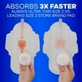 thumbnail image 3 of Always Ultra Thin Pads Long Super Absorbency Size 2 Unscented 40 count - Pack of 2, 3 of 5