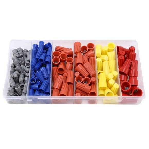 180Pcs Electrical Wire Connectors Screw Terminals, Easy Twist On Connector Kit With Spring Insterted Wire Nuts Cap Connections Assorment Set