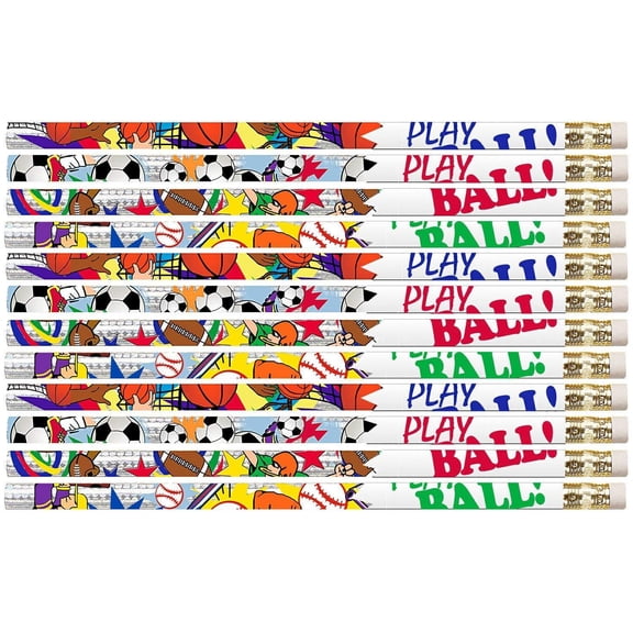 D2497 Play Ball! - 36 Qty Package - Ball Sports Pencils - Express Pencils