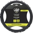 thumbnail image 1 of Auto Drive Black-White Cow Print Steering Wheel Cover, 1 of 5