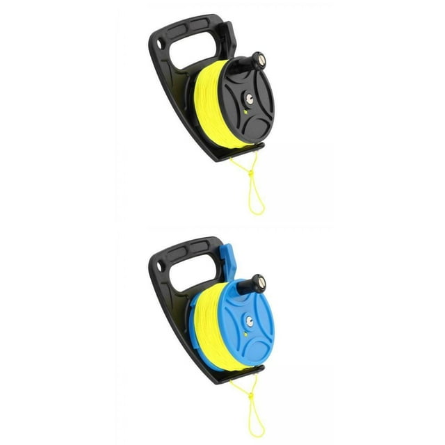 2pcs Multi Purpose Scuba Reel with Handle for Wreck Cave Snorkeling Recreational Diving Underwater Macarena Carrete de buceo