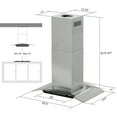 thumbnail image 3 of ​ BRANO 36inch Island Range Hood  in Stainless Steel, 900 CFM, Voice/Gesture/Touch Control, 3 of 10