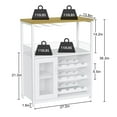 thumbnail image 1 of Gabinete Bar para Vinos con Rack y Porta Copas, Moderna Cava con Puerta de Malla, Buffet Industrial para Bar en Casa, 1 of 7