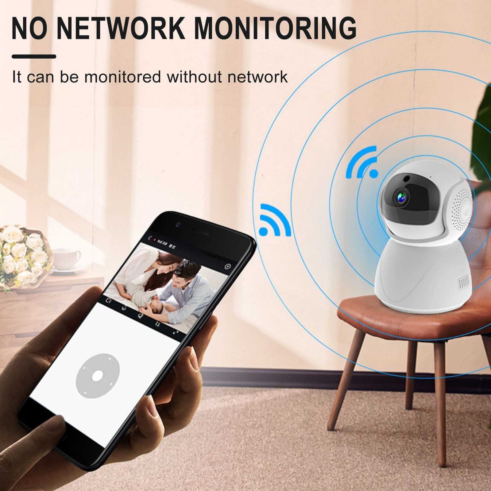 Oggfader Security Cameras Wireless Wifi Outdoo 2.4G & 5G WiFi 2MP Security Camera Auto Tracking Alarm Security Protection Surveillance Camera Two-way Audio Baby Monitor Night Vision