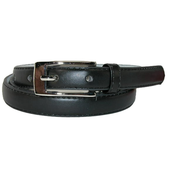 CTM®  Skinny Leather Dress Belt (Women's)