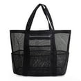 thumbnail image 2 of BKER Beach Bag Seaside Travel Mesh Beach Bag Large Capacity Towel Slippers Mesh Storage Bag, 2 of 7
