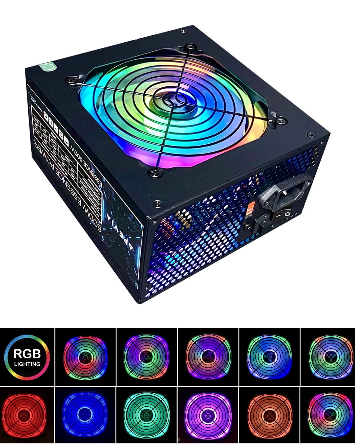 Apevia Essence ATX-ES600-RGB 600W Power Supply