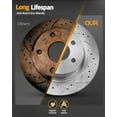 thumbnail image 5 of Aurogenix Front Brake Kit Fits for 2011-2016 Hyundai Elantra Veloster, 2012-2017 Hyundai Veloster, 2014-2018 Kia Forte, Drilled Rotors & Ceramic Pads, 280mm (11in), 5 of 11