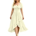 thumbnail image 3 of SAWOBUUN Renaissance Dress Women Medieval Gothic Dress Short Sleeve Lace-Up Bodice High-Low Ruffle Hem Maxi Dress for Halloween, 3 of 8