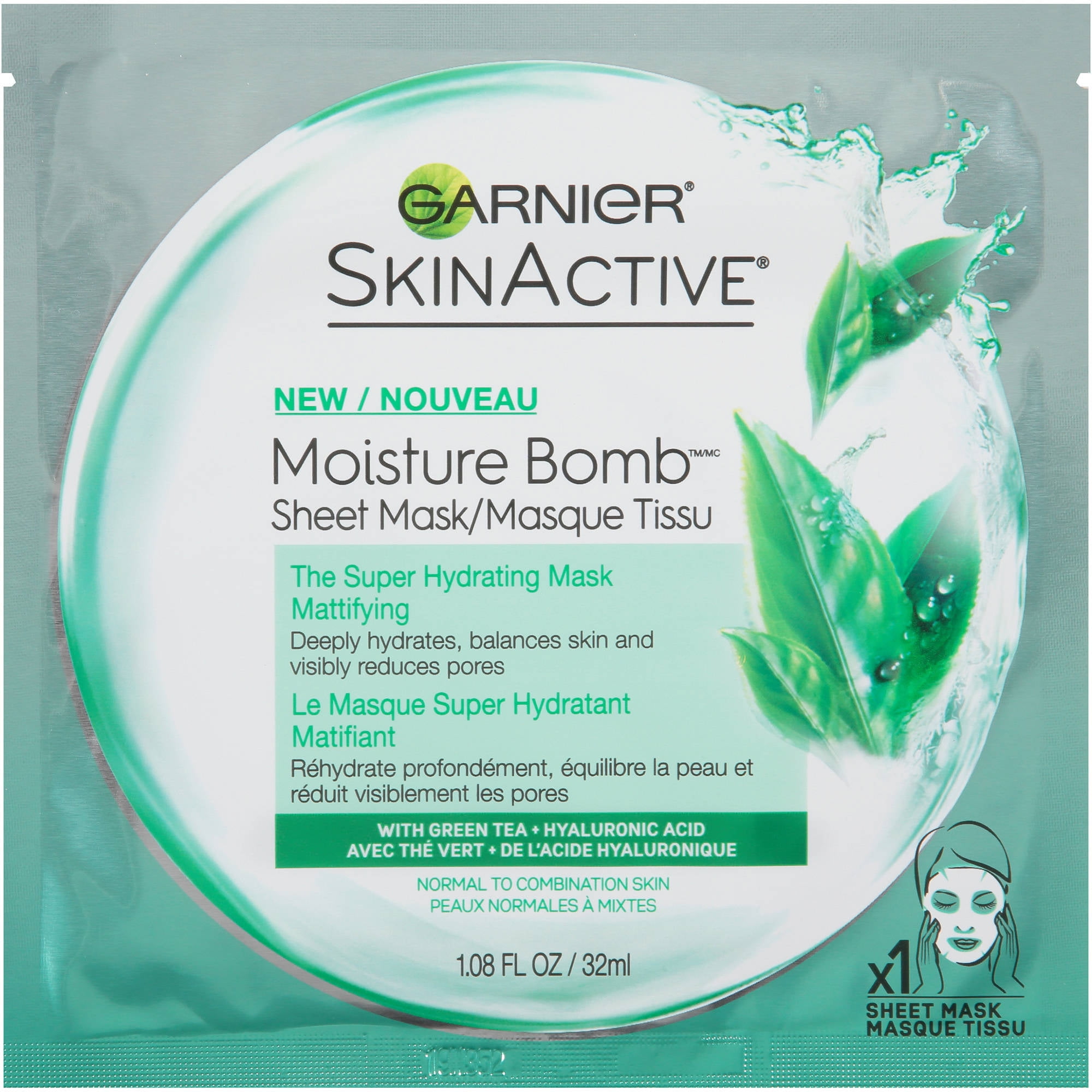 Garnier SkinActive Super Hydrating Sheet Mask, Mattifying, 6 COUNT -  Walmart.com - Walmart.com