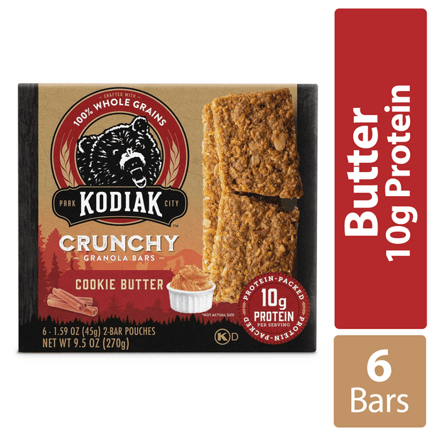 Kodiak Cakes Cookie Butter Crunchy Granola Bars 6 ct. - Walmart.com