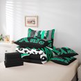 thumbnail image 5 of Homewish Green Eiffel Tower Bedding Comforter Set 7-Piece, Romantic Valentines Day King Bedding Sets, Chic Leopard Zabra Print Reversible Bed Sheets, Luxury Bedroom Decor, 5 of 7