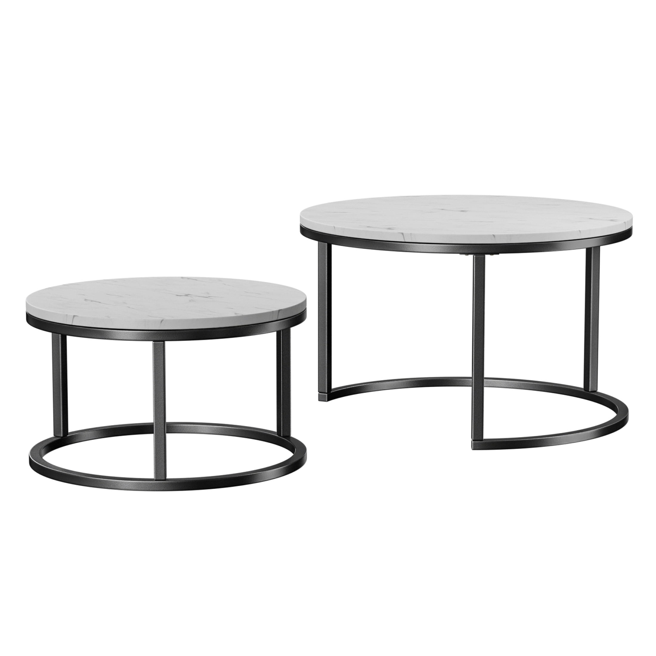 Modern Nesting Coffee Tables Set for Living Room, Office, Balcony