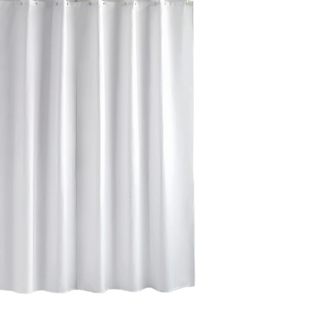 Cortina de Baño Blanca Suave Cortina de Ducha Impermeable Varios Tamaños con Ganchos