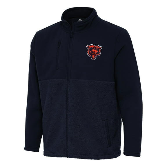 Men's Antigua Navy Chicago Bears Daily Fused Full-Zip Jacket