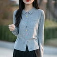 thumbnail image 2 of Cavosen Women's Cardigan Sweaters Button Down V Neck Cropped Outfits Long Sleeve Knit Stretch Comfortable Clothes, 2 of 3