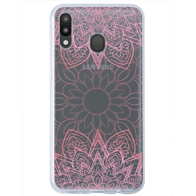 Funda Para Galaxy M20 Mandalas Rosas, Uso Rudo, InstaCase Protector para Galaxy M20 Antigolpes, Case Mandalas Rosas
