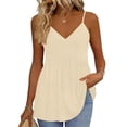 thumbnail image 2 of QASIEATN Womens Summer Tops V Neck Solid Color Casual Tank Tops Sleeveless Womens Tank Tops, 2 of 6